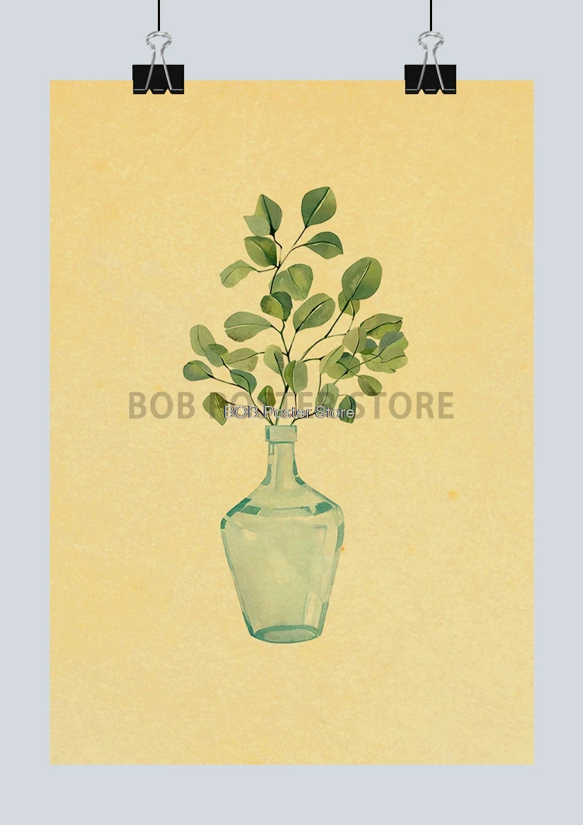 ミニマリストクラフトポスター,リビングルームの装飾,サボテン