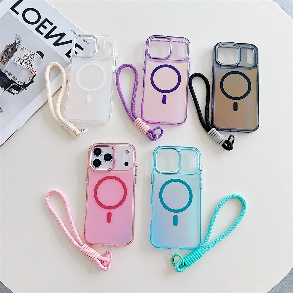 Laser Gradient Magnetic Shockproof Case For iPhone 17.