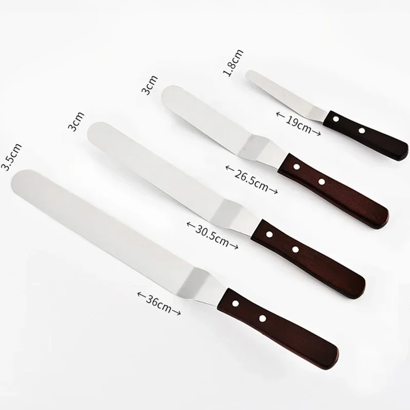 4/6/8/10 Inch Stainless Steel Cake Spatula Butter Cream Icing Frosting Knife Cream Spatula Kitchen Cake Decorating Tools