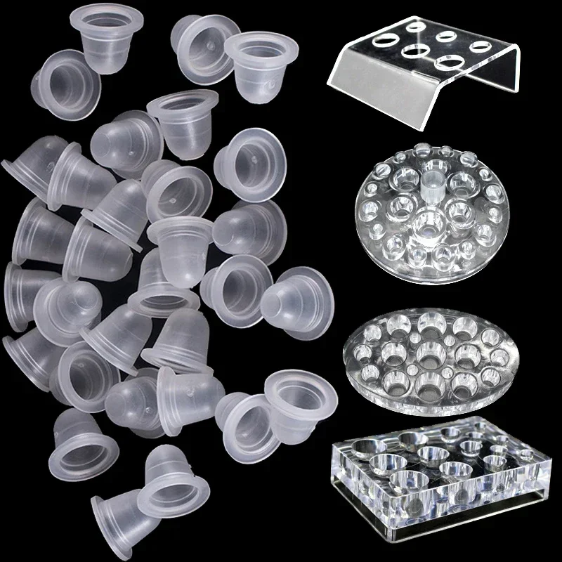 Acrylic Tattoo Ink Cup Stand Holder Permanent Makeup Pigment Storage