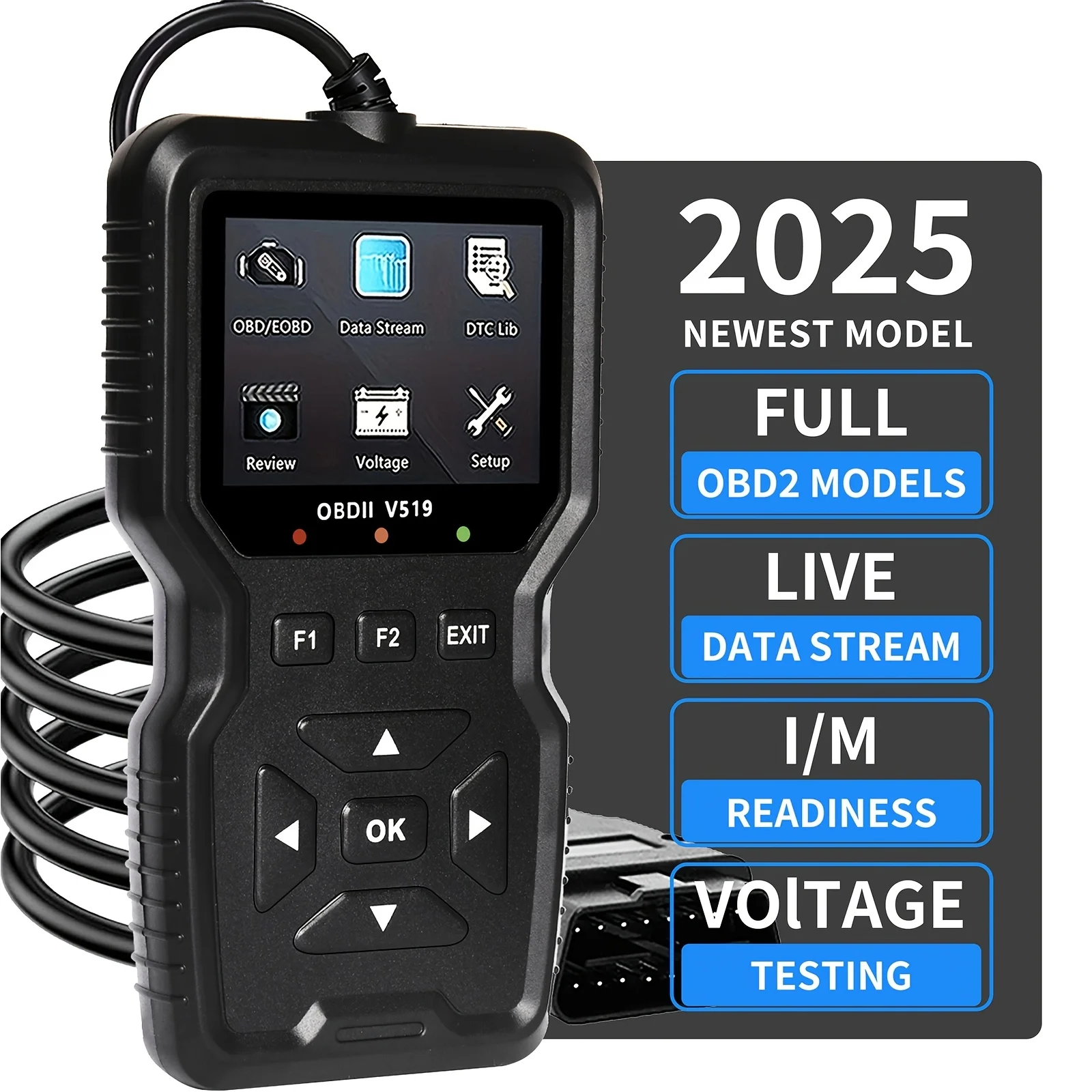 Scanner Obd2 profissional 2025 V519 - Ferramenta de diagnóstico de ...