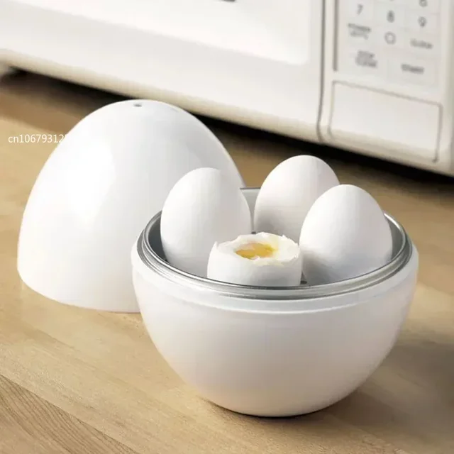 Eierkocher – cuiseur à vapeur pour micro-ondes, capacité de 4 œufs, facile et rapide, 5 Minutes, dur ou doux, outils de cuisine bouilli 1