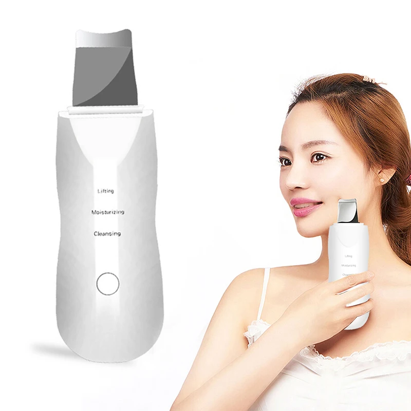 Ultrasonic Skin Scrubber Deep Face Cleaner Peel Spatula Facial Pore Cleaner Facial Skin Scrubber