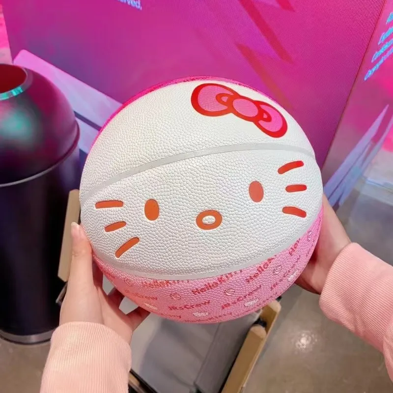 

Genuine New Hello Kitty Pink Standard Men's and Women's Basketball Size 6 7 Children Outdoor Sports Toy Birthday Gift for Girls