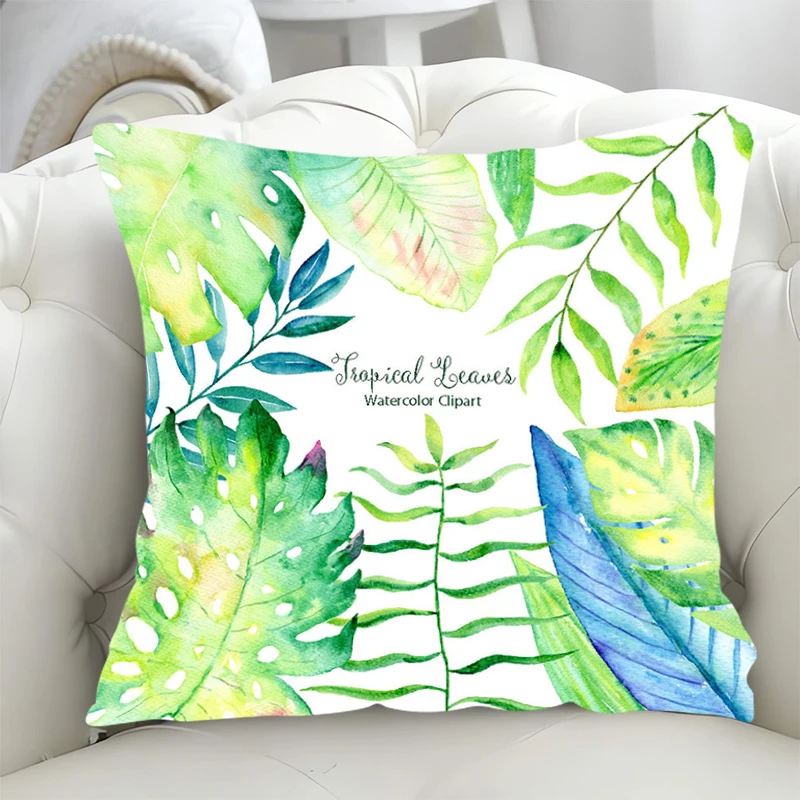 

Tropical Leaf Decorative Pillowcase for Pillow Cushion Cover 45x45 Pillowcases 40x40 Lounge Chairs Fall Decor Pillows Sofa 45*45