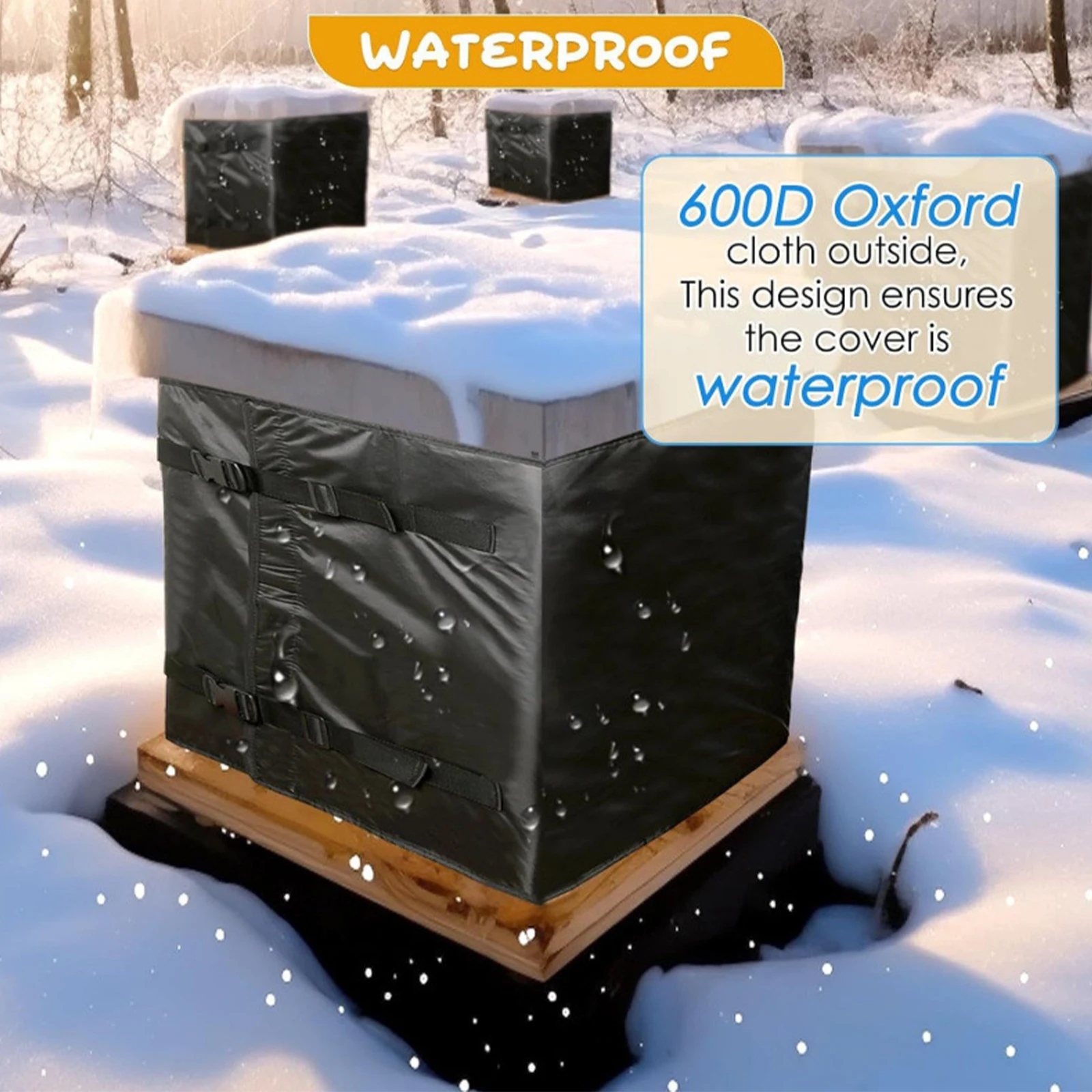 Winter Bee Hive Wrap Protection Cover Outdoor Garden Beehive Insulated Cover Reusable Windproof Beekeeper Equipment Coldproof
