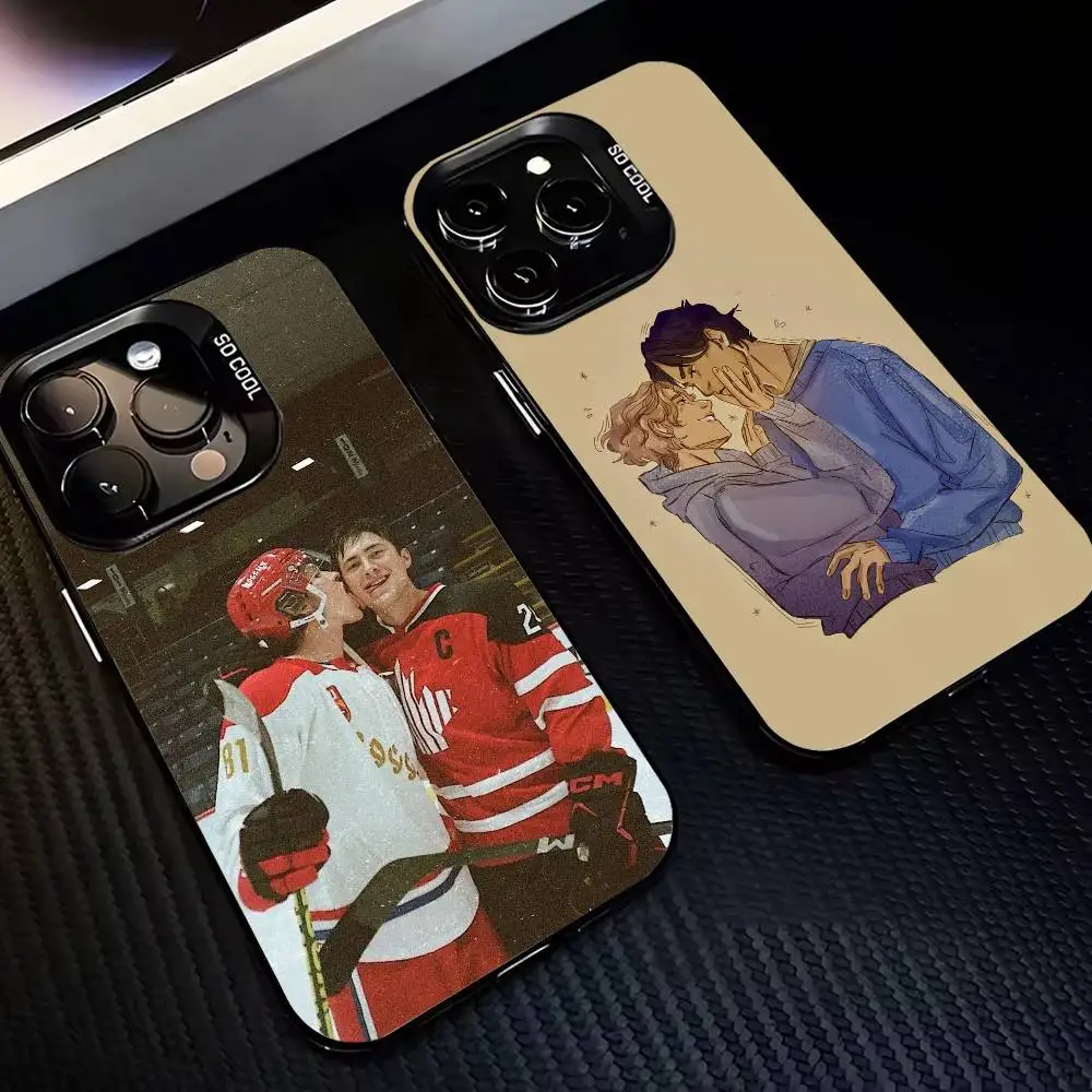 Heated Rivalry Classic Game Phone Case with Black Border and Silver-Plated Cover
