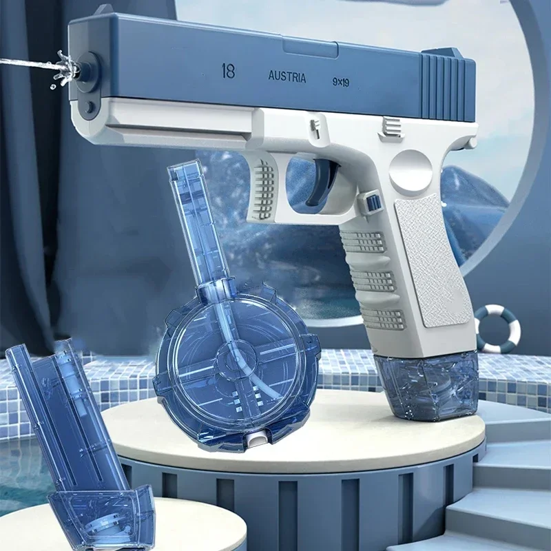 Electric Water Gun Toys Fully Automatic Continuous Firing Luminous Water Gun Interactive Water Splashing Children's Toy Guns 5