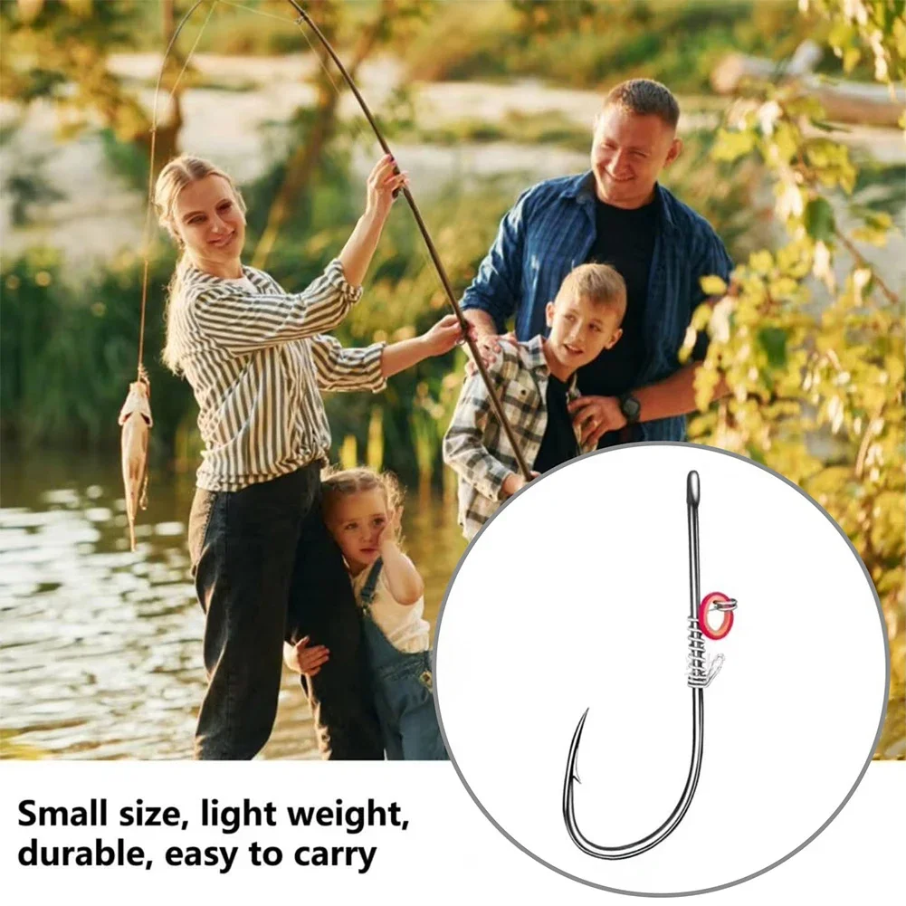 10Pcs Shrimp Hook Live Shrimp Fishing Hook Barbed Hook Spring Hanging Live Shrimps are suitable for perch and grouper