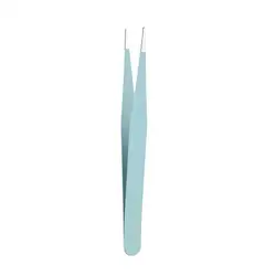 Premium Stainless Steel Precision Tweezers for Crafting and Scrapbooking (Blue straight)