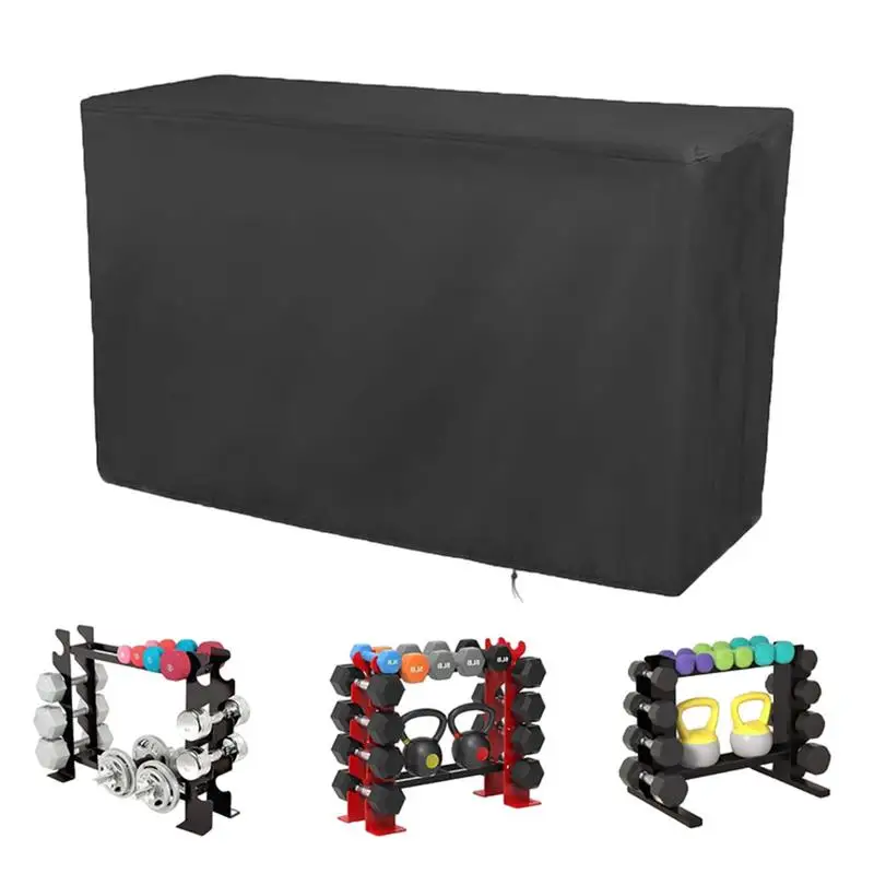 Dumbbell Stand Cover Strength Training Dumbbell Rack Cover Waterproof Square Barbell Dust Silver Coating For Home Gym