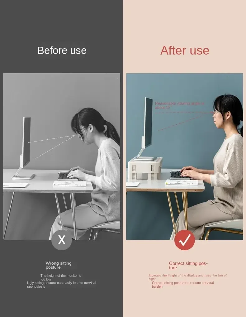 Monitor Stand Riser Computer Stand Desk Organizer Extender Heightened Shelf For Laptop PC Keyboard Printer PS4 11 Monitor Stand Riser Computer Stand Desk Organizer Extender Heightened Shelf For Laptop PC Keyboard Printer PS4 3