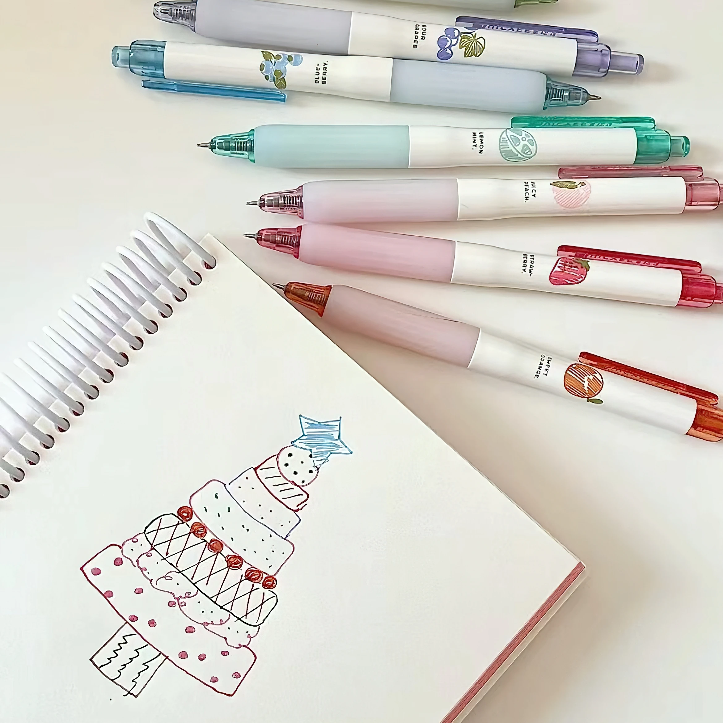 4pcs Juicyee Gel Pens Set Multi Color Fruit Scented 0.5mm Ballpoint for Writing Drawing Scrapbooking F7651 5