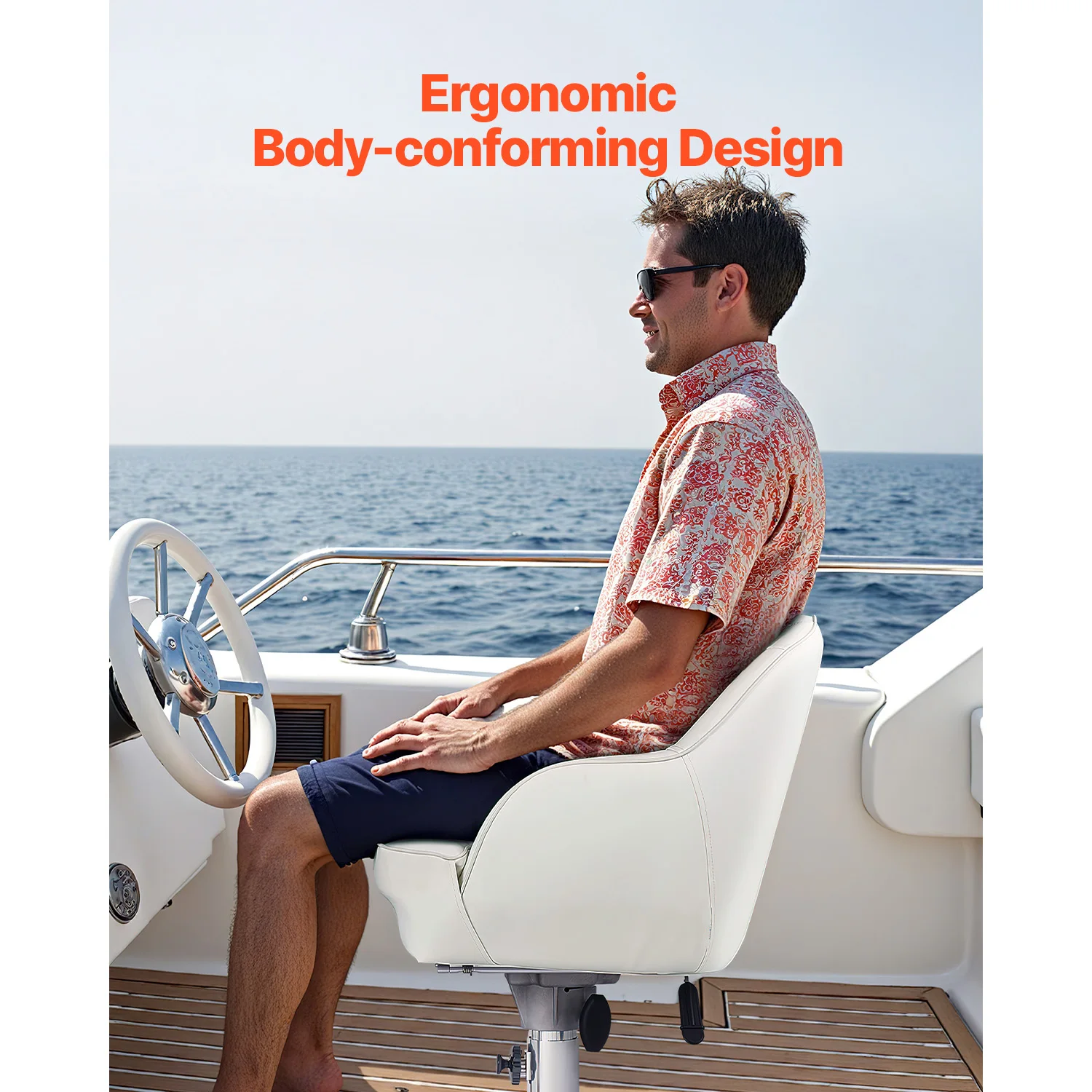 Waterproof PVC Boat Seat with Thickened Sponge Cushion