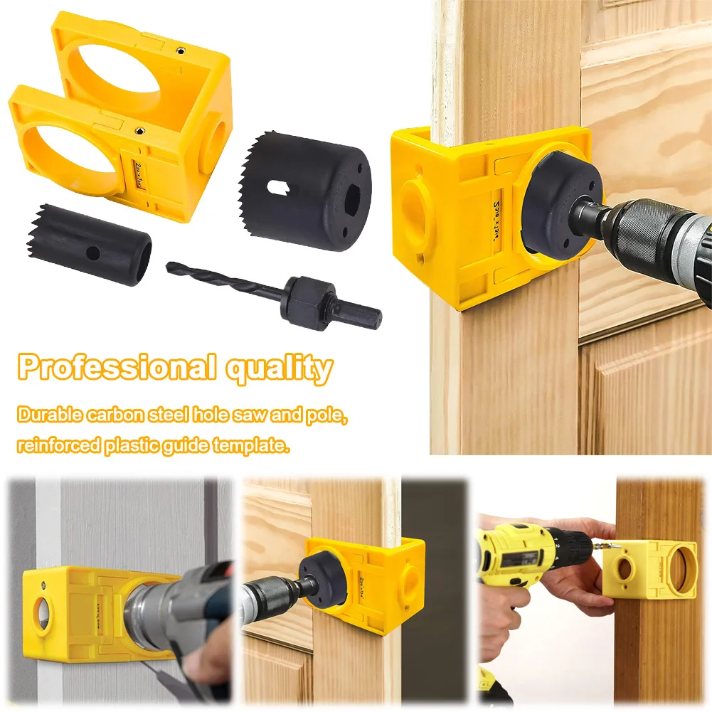 1 3 8 1 3 4 Inch Door Lock Installation Set with Guide Template Door Lock Hole Saw Kit for Installing Deadbolts and Locksets AliExpress