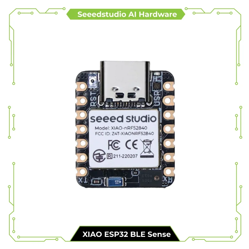 Seeed Studio XIAO nRF52840 Sense-TinyML/TensorFlow Lite- IMU / Microphone-Bluetooth5.0 mini development board,ble development board