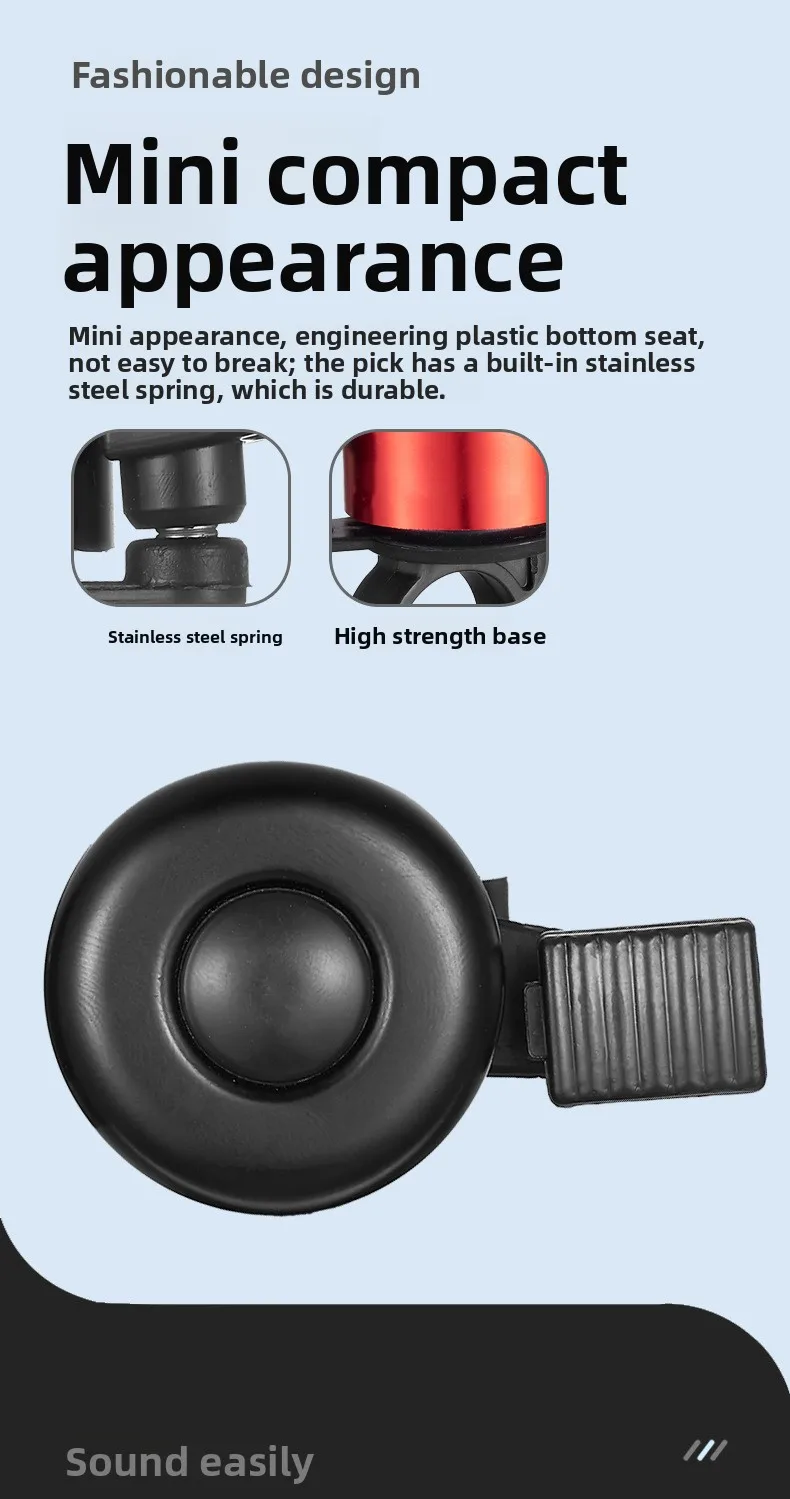 Description Picture 4 of itemBicycle Mini Bell Mountain Road Bike Super Loud Universal Bicycle Horn Balance Bike Decoration Accessories Riding Equipment