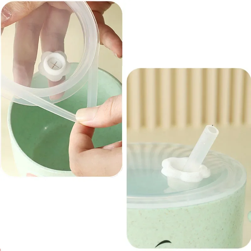 Drinking Cup Baby Feeding Bottle Kids Silicone Sippy Leakproof