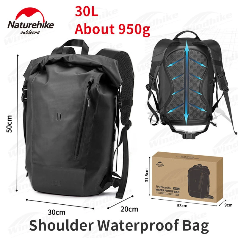 Naturehike IPX6 Waterproof Backpack Ultralight 950G TPU 30L Large