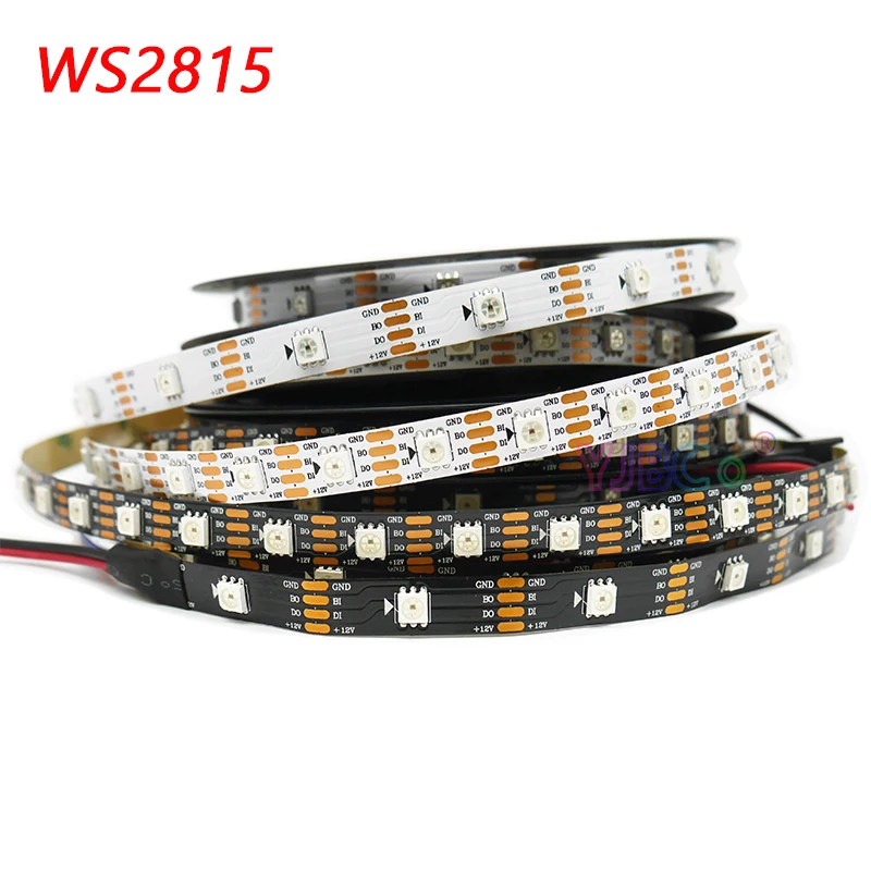 

1~5m 12V WS2815 LED Strip addressable 5050 RGB pixel full Color Light Tape 30/60/74/96/144 leds/m WS2812 IC Magic bar IP30/65/67