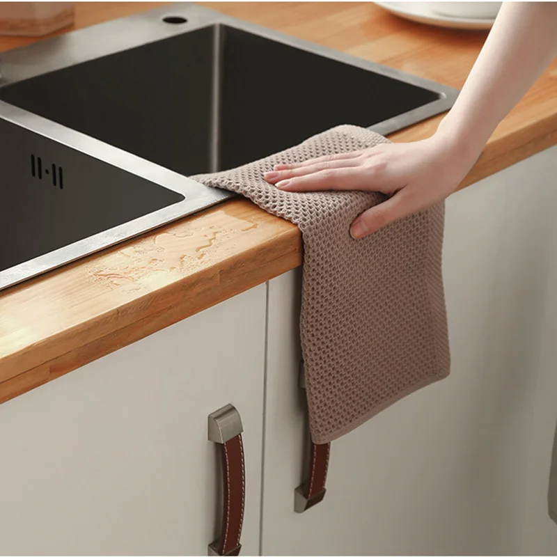 Kitchen Traceless Honeycomb Water-absorbing Dishwashing Tableware Rag Towel Glass Cleaning Cleaning Tool Towel 1-6 Pieces hand towels