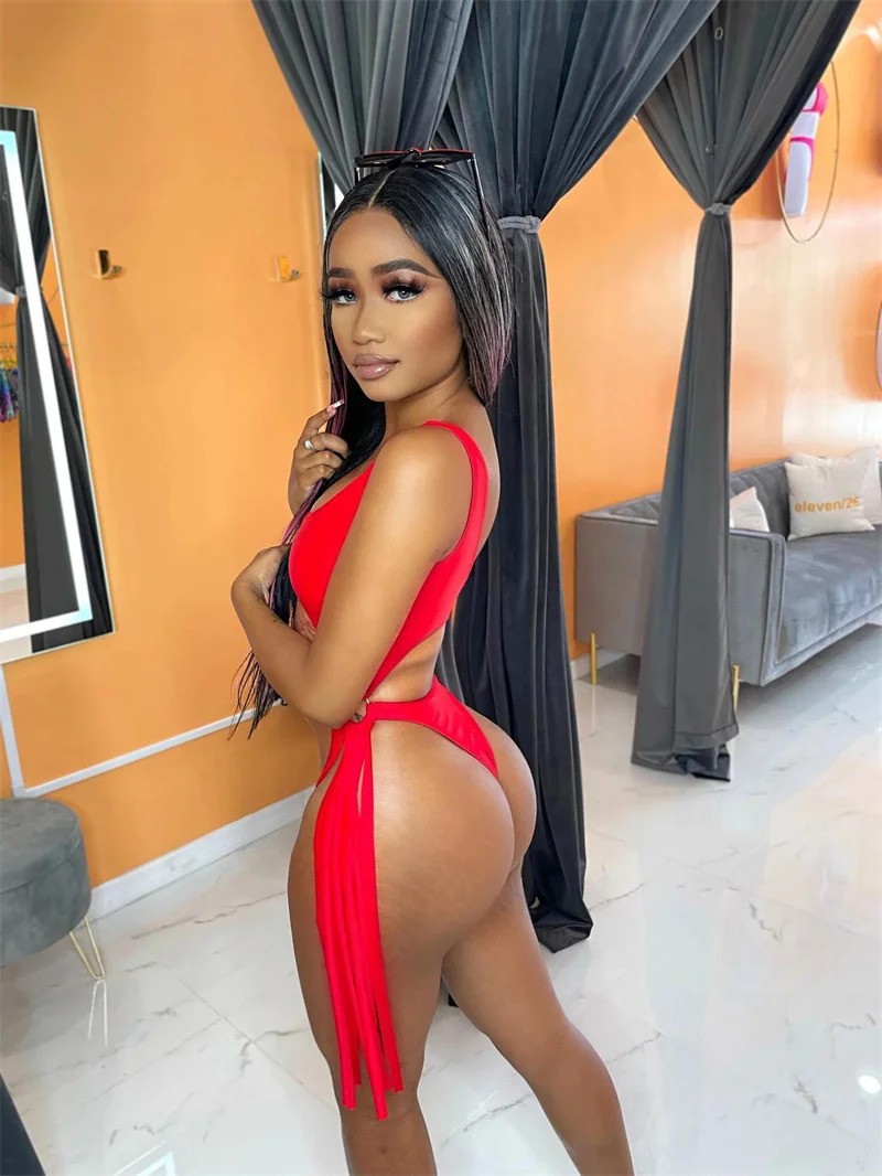 Girls Rave Exotic Dance Wear Sexy Swimwear Stripper Outfits Porno Beachwear  Tassel 1 Piece Bath Suits Drop Shipping - Pole Dancing - AliExpress