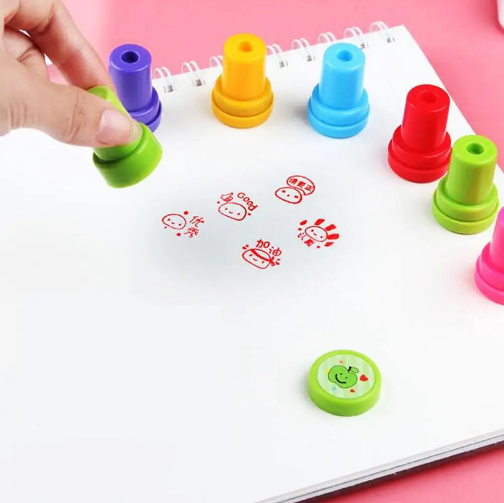10pcs Assorted Stamps for Kids Self-ink Stamps Children Toy Stamps Smiley  Face Seal Scrapbooking DIY Painting Photo Album Decor - AliExpress