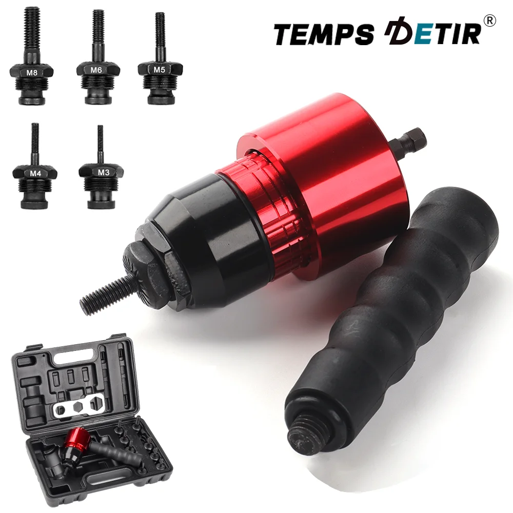 M3/M4/M5/M6/M8 Electric Rivet Nut Gun Adapter With Storage Box, High Quality Cordless Household Nut Riveting Tools, Rivet Gun rivet gun,rivet nut tool,rivet gun set