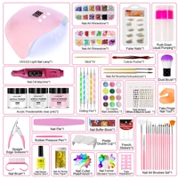 Nail Kit for Beginners Full Acrylic Manicure Kit with Drill and UV Light Nail Extension DIY Complete Starter Kit 2