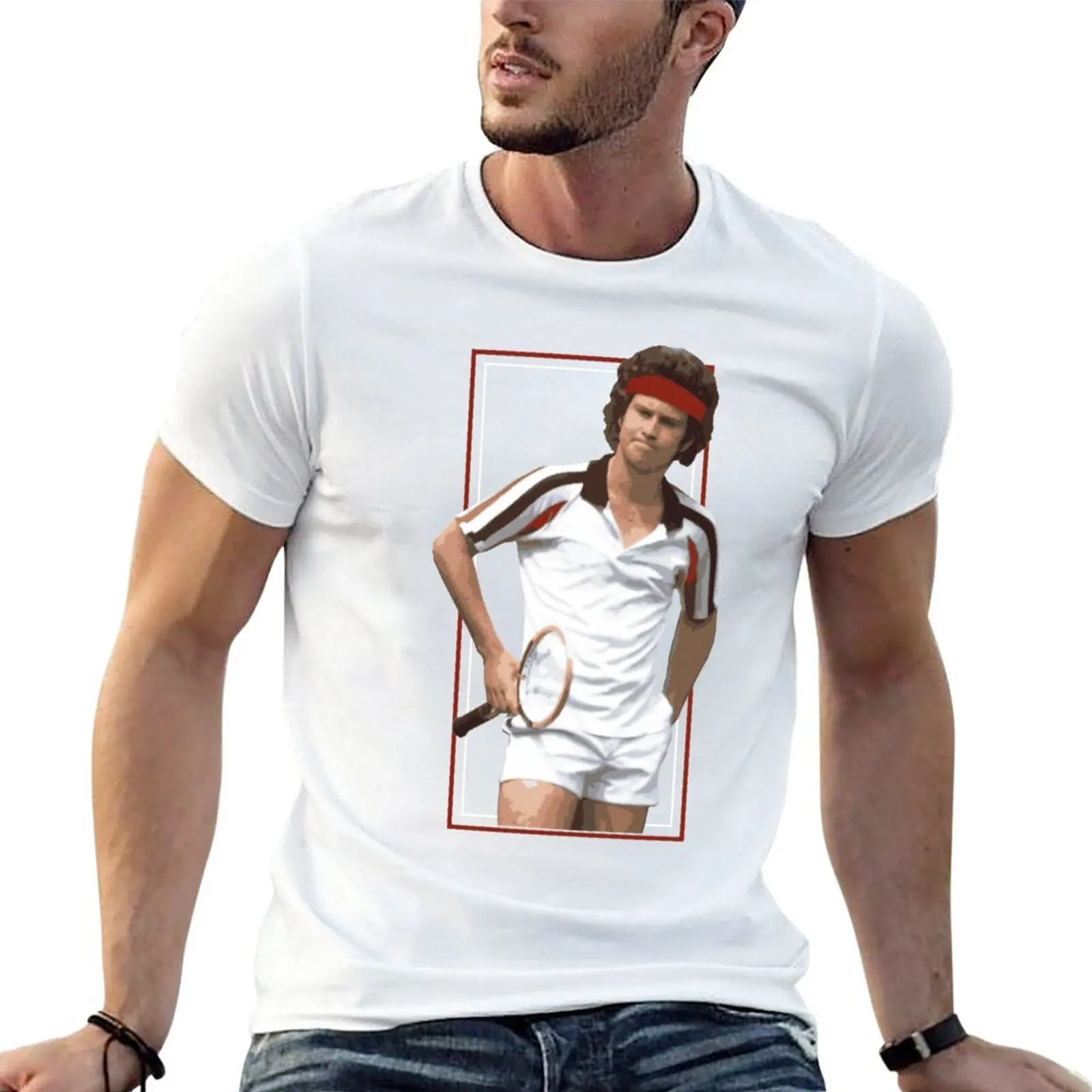 

New John McEnroe 1980s T-Shirt funny t shirts Oversized t-shirt shirts graphic tees tees T-shirt men