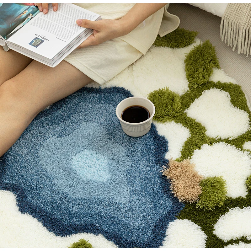 Nordic 3D Forest Moss Handmade Tufted Rug 5