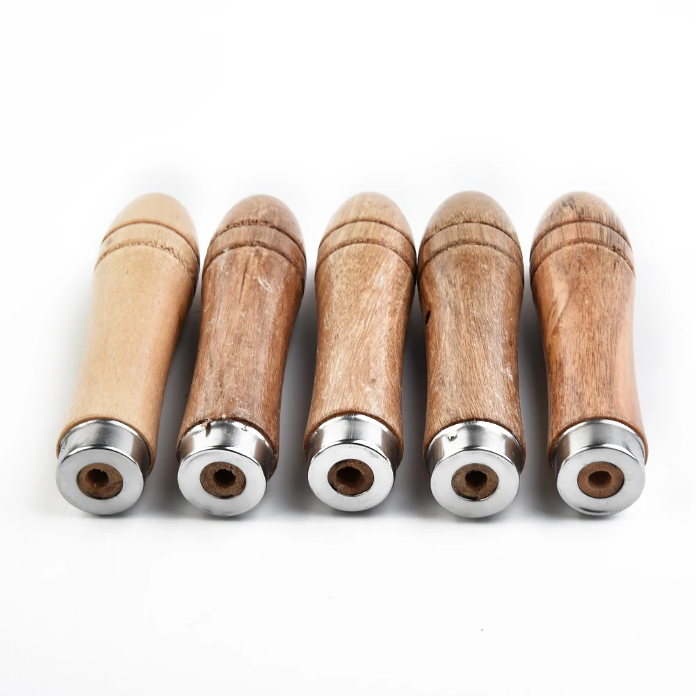 5pcs Wooden File Handle Replacement Strong Metal Collar For File Craft Tool 9cm For Wood Rasp Screwdrivers 4-6 Inch File
