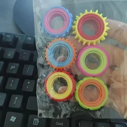 Rotating Sensory Fidget Roller Set - Stress Relief Silicone Spinners (6Pcs)
