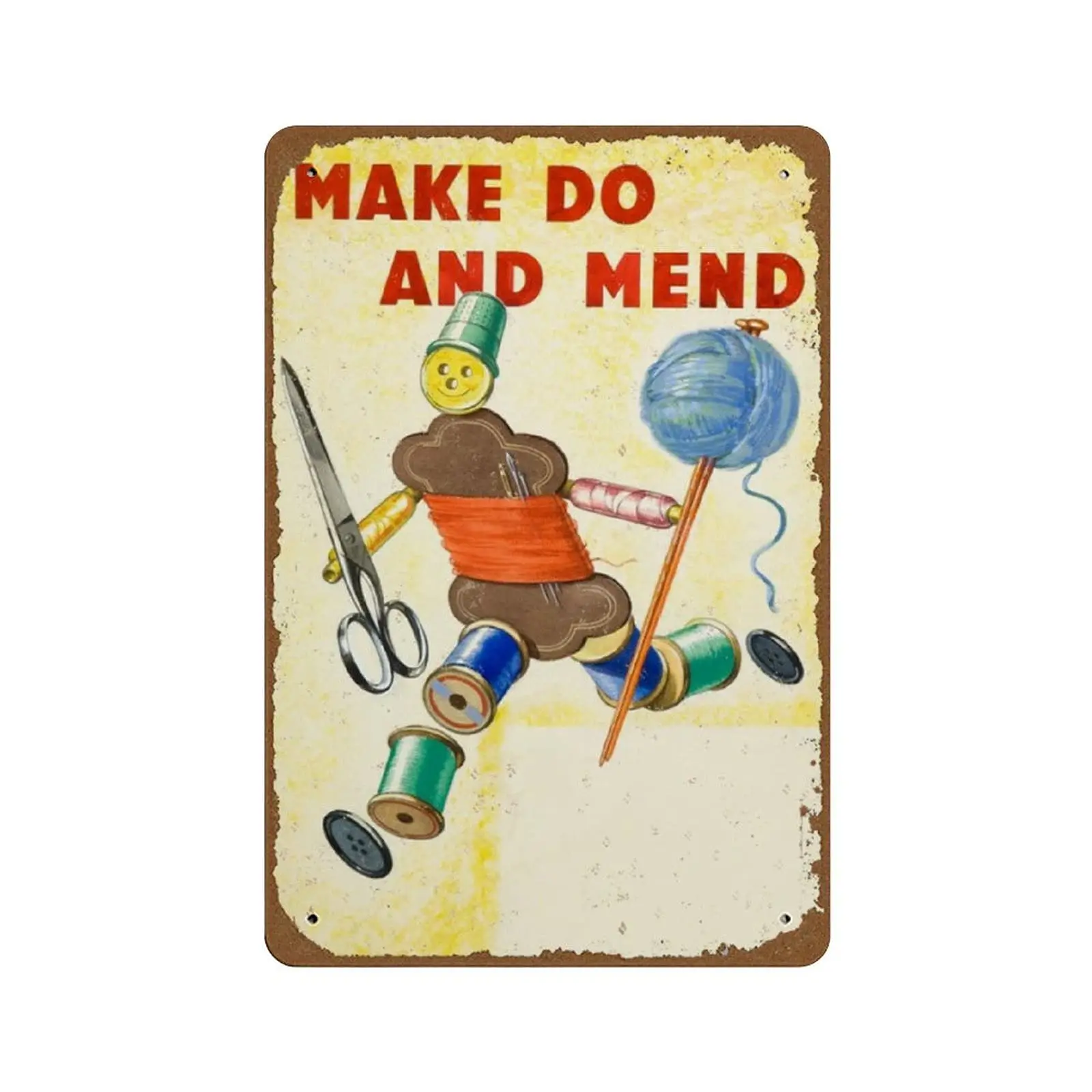 Старинный классический британский пропагандистский постер graman Make Do and Mend WW2, новинка 8x12, жестяной металлический постер, настенный Забавный человек, пещера, КОО Старинный классический британский пропагандистский постер graman Make Do and Mend WW2, новинка 8x12, жестяной металлический постер, настенный Забавный человек, пещера, КОО