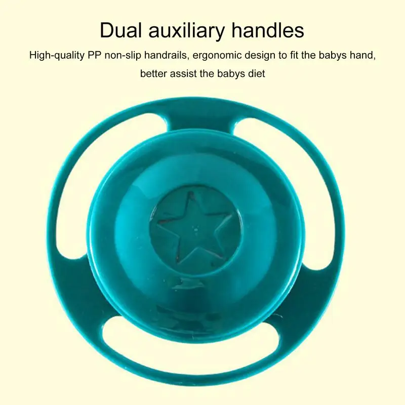Creative Baby Feeding Dish Cute Baby Gyro Bowl Universal 360 Rotate Spill-Proof Bowl Snack Bowls Children's Tableware