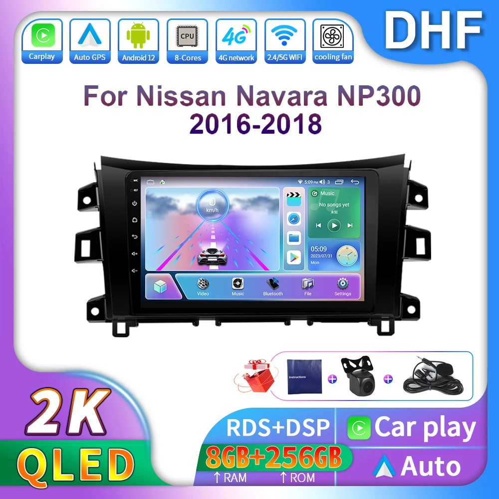 

DHF 9" Screen Android 13.0 Auto Wireless Carplay 4G WiFi GPS Multimedia Player For Nissan Navara NP300 2016 2017 2018 Car Radio