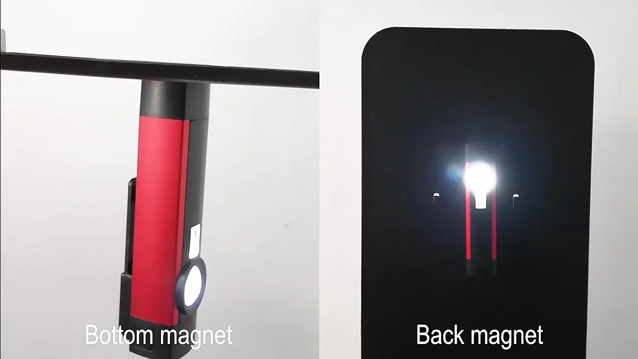 1/2/4 個ワークライトポータブルランプフックマグネットキャンプランプ高低 COB USB 充電式 18650 懐中電灯トーチ作業防水 ポータブル 4 モード COB 懐中電灯 UV トーチ USB 充電式 LED ワーク