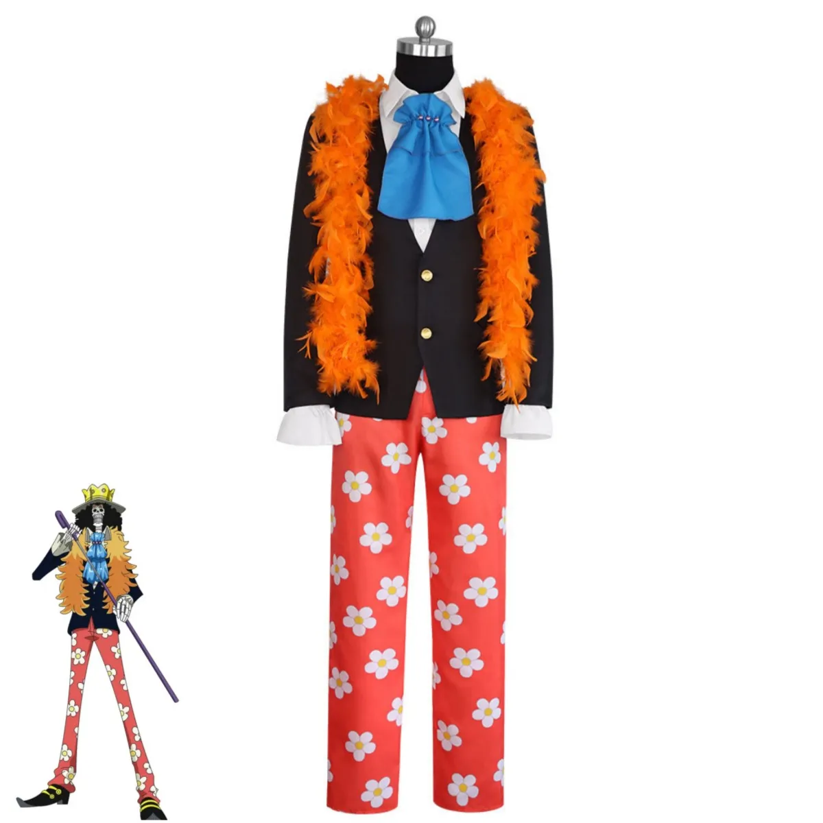 One Piece Brook Tuxedo Cosplay Costume for Men