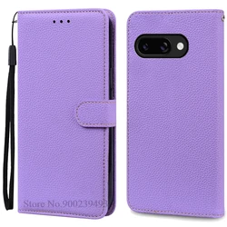 Premium Wallet Flip Leather Cover - Shockproof Book Style Case in Elegant Design - Google Pixel 9A (Light Purple)