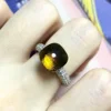 10.6mm Classic Crystal Fashion Jewelry Rose-Gold Plated Candy Style Ring Topaz Women Girlfriend Birthday Gift Christmas