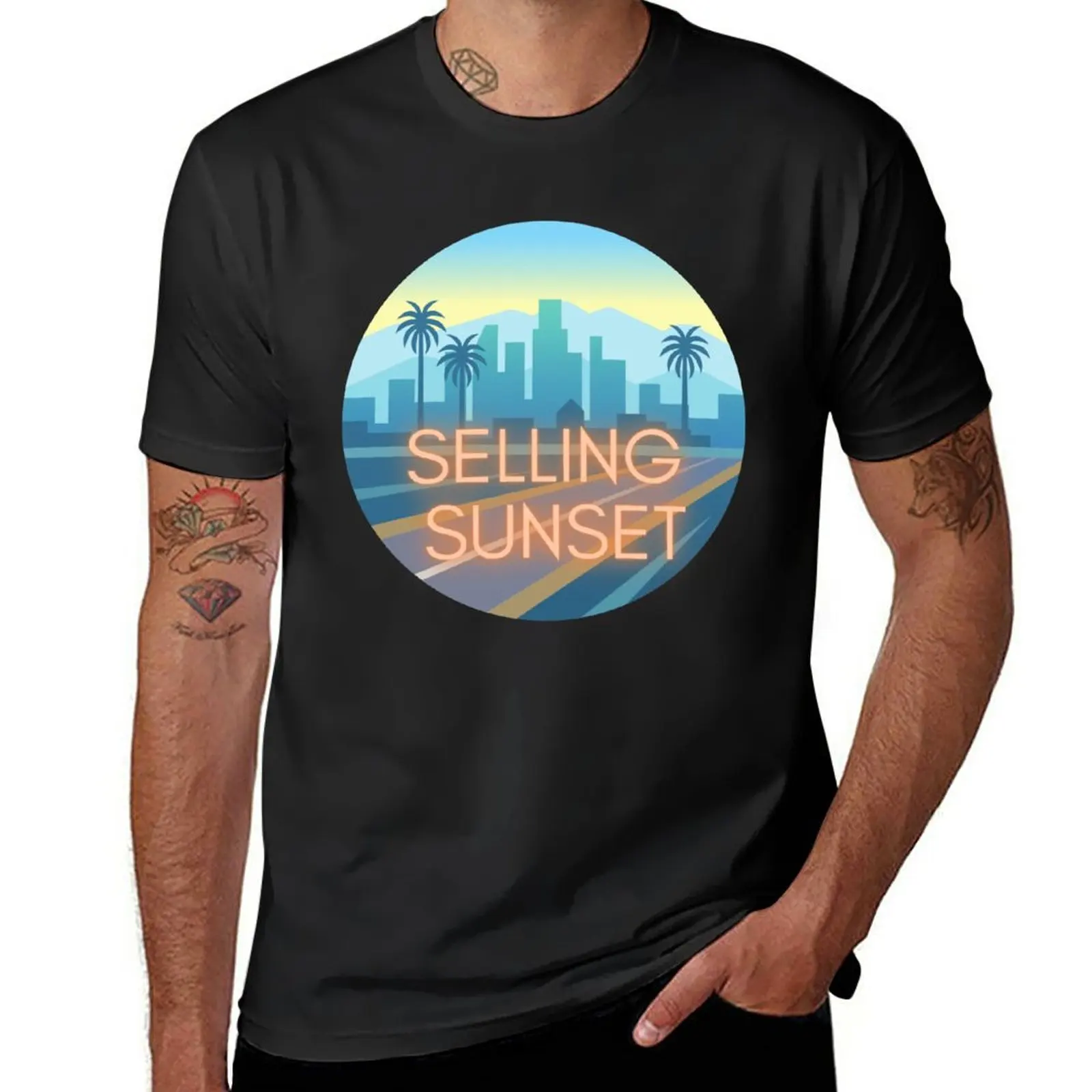 

Selling Sunset T-Shirt plus size tops quick-drying korean fashion kawaii clothes slim fit t shirts for men