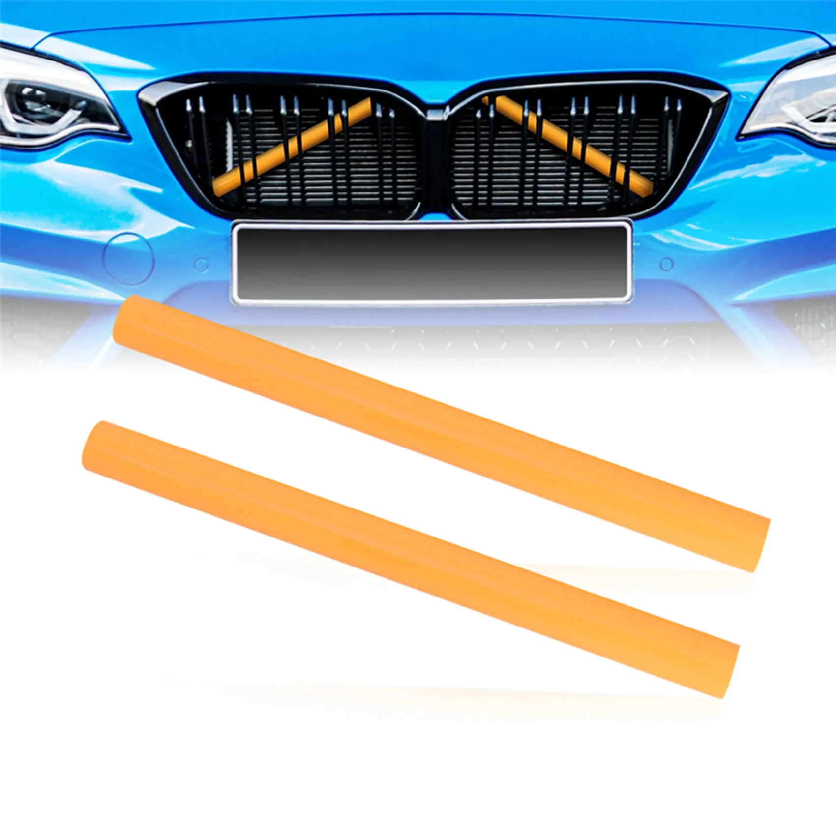 자동차 전면 그릴 삽입 트림 스트립, 스포츠 스타일 그릴 트림 스트립 커버, BMW F20 F30 F31 F32 F34 F36 F21 레드, 2 개