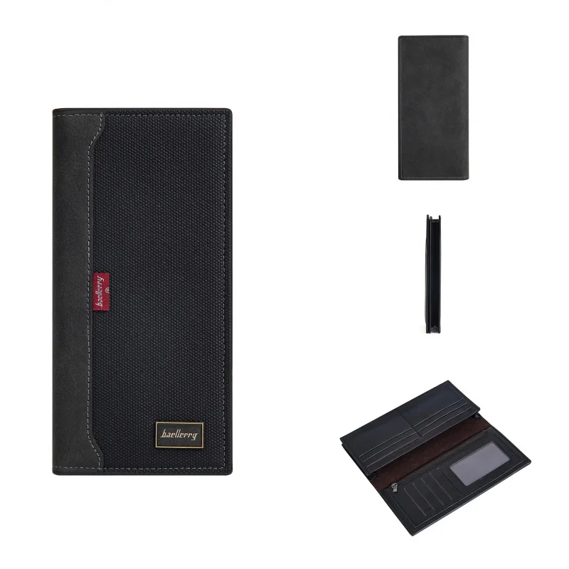 New Men's Long Wallet Anti RFID Business Multi Card Holder Zippered Purse