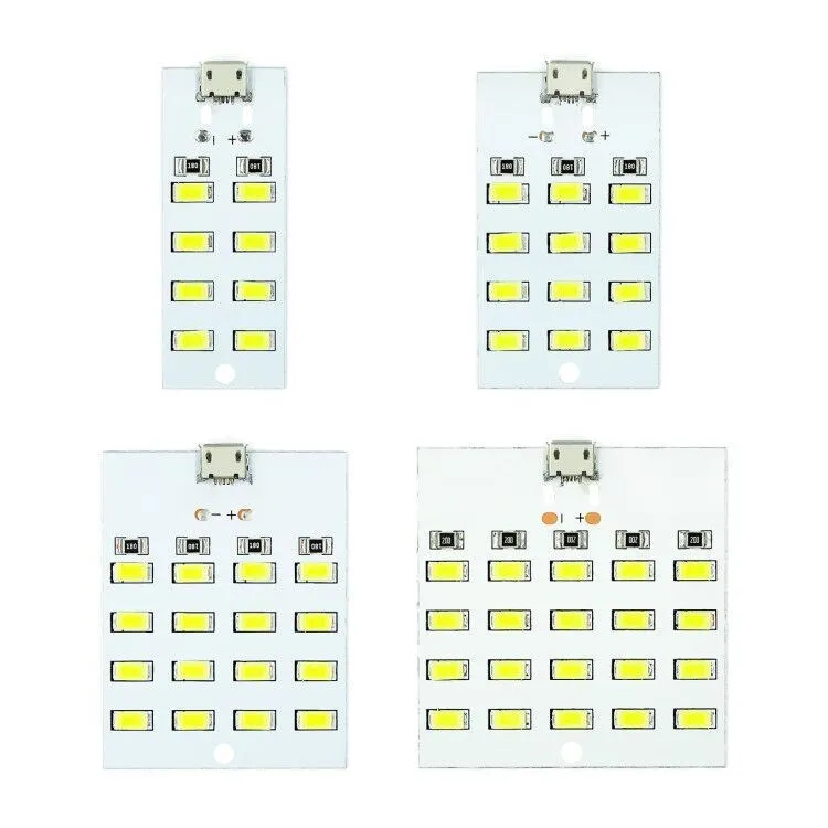 1PCS high quality 5730 smd 5V 430mA~470mA White Mirco Usb LED lighting panel USB mobile light Emergency night |