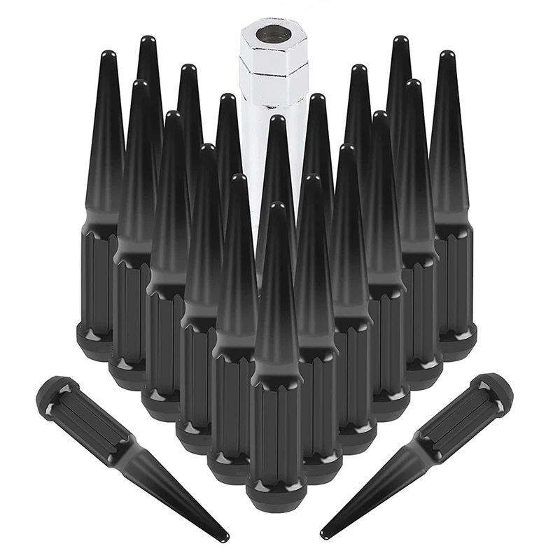 

Колесные шипы M14X1.5, черные гайки с наконечником с 1 комплектом ключа розетки для Chevy Silverado 1500 2500 3500, технические характеристики (комплект из 20 штук)