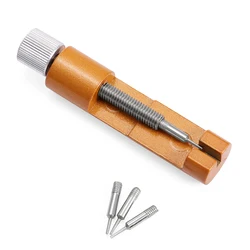 Metal Watch Strap Adjustment and Repair Tool with Adjustable Pin Remover (Gold)