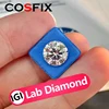 COSFIX 0.3-5ct Round Lab Grown Diamond HPHT IGI Certificate 3EX D/F Color VVS1 Clarity Diamond Gems 1