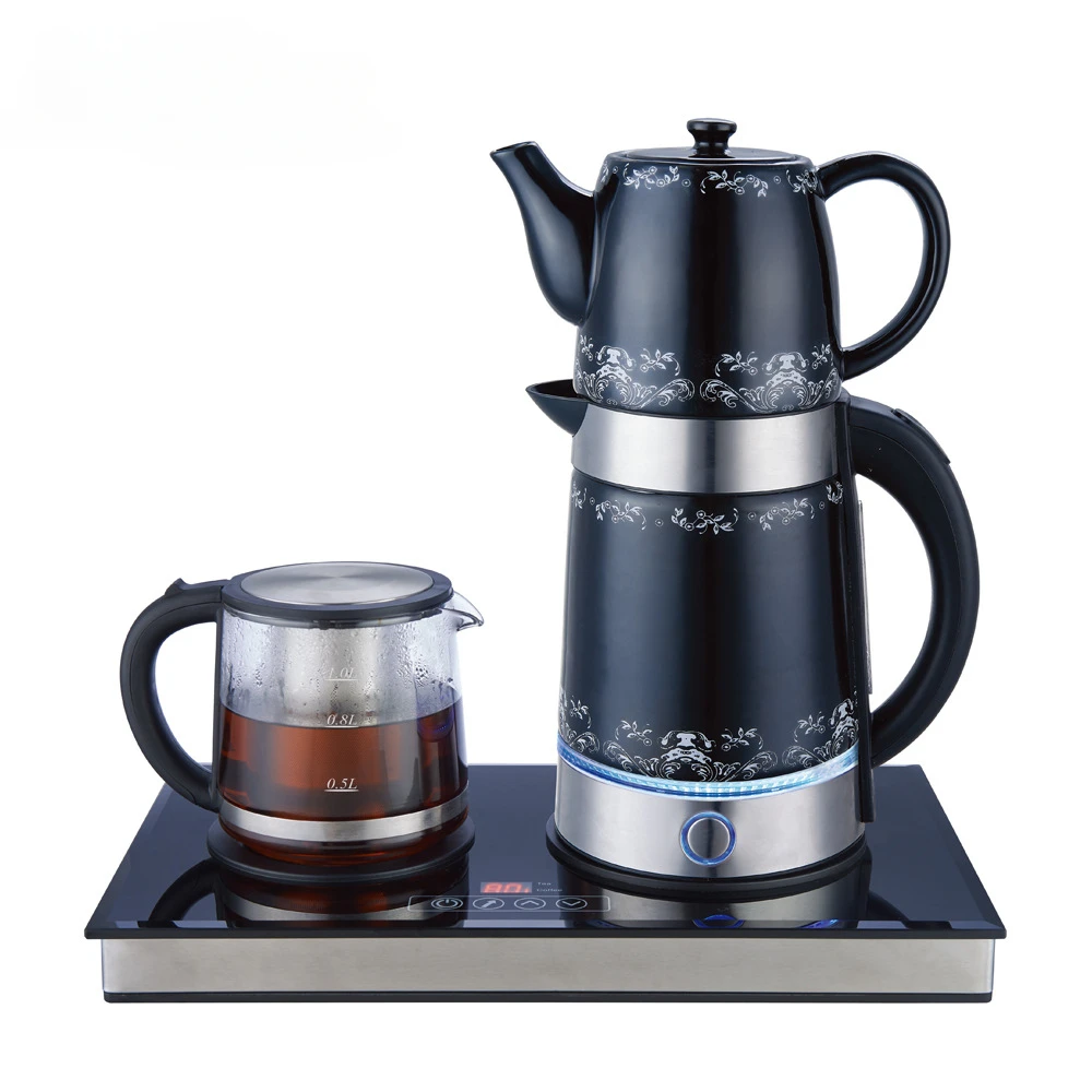 

Middle East Hot Selling Ceramic Tea Tray Set Simple Electric Kettle Fully Automatic 1.7L Coffee Pot Factory Direct Sale