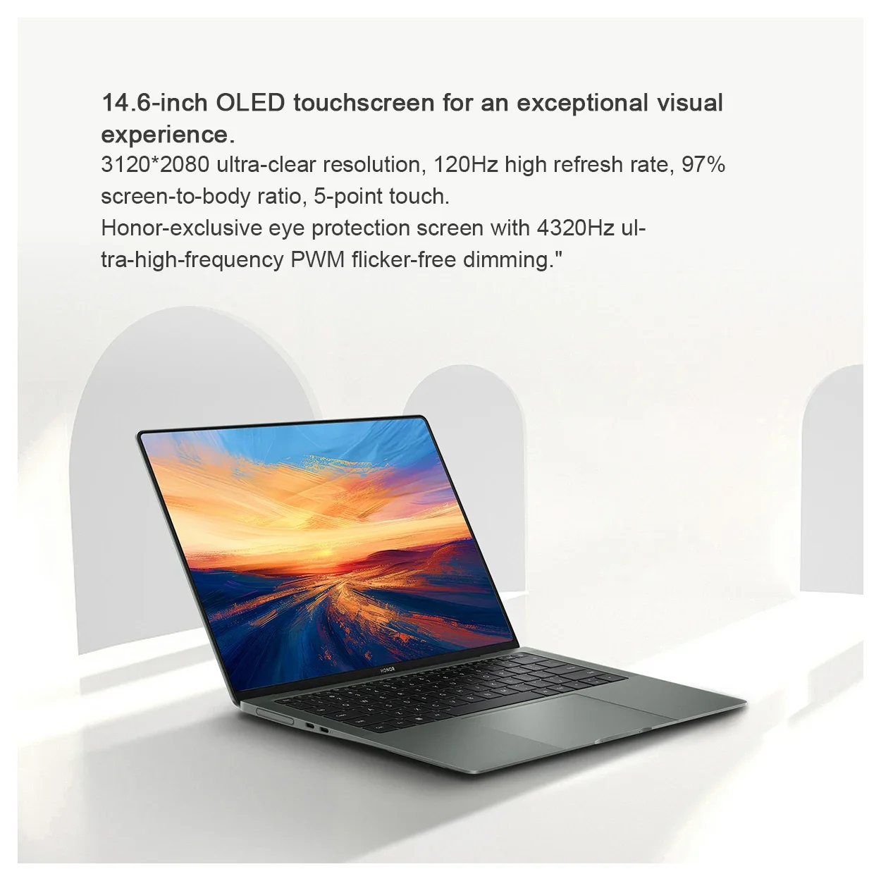 New HONOR 1kg Laptop MagicBook Art 14 2024 14.6"Inch 3.1K 120Hz OLED Touchscreen Intel Ultra 5 7 Computer PC Notebook Ultrabook 4