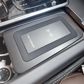 Caricatore wireless per auto per Volvo XC90 XC60 S90 V90 S60 V60 C60, base di ricarica wireless per telefono, supporto di ricarica